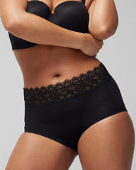 Brief Panty with Enchanting Lace - BLACK | Soma Women
