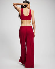 Lace Relaxed Wide Leg Pajama Pant - PAINT THE TOWN RED | Soma Women