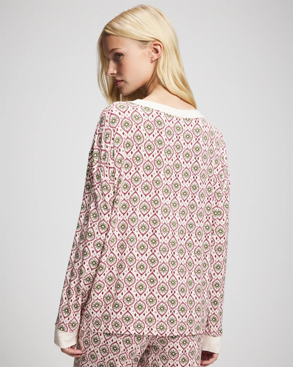 Long Sleeve Henley - PATTERNED PIECES CHAMP | Soma Women