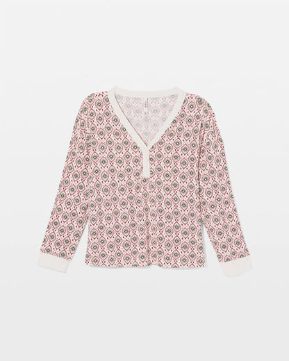 Long Sleeve Henley - PATTERNED PIECES CHAMP | Soma Women