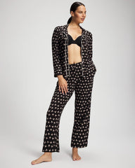 Ankle Pajama Pant - PEACEFUL PETALS BLACK | Soma Women