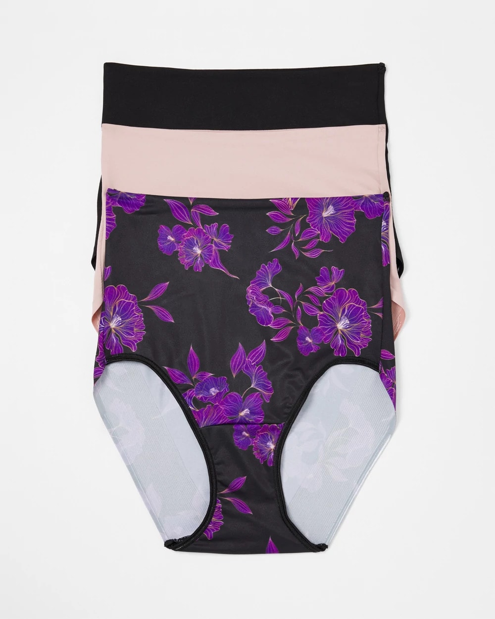 Tummy High-Waist Brief Panty 3 Pack - GILDED BLOOMS MULTI PACK | Soma Women