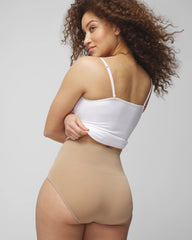Seamless Ultralight Smoothing Brief - ALMOND | Soma Women