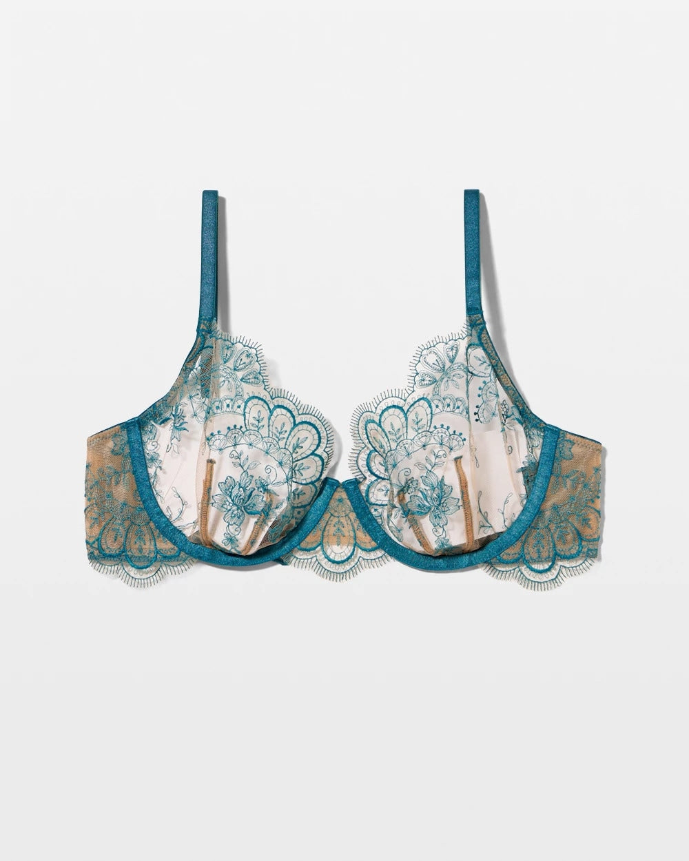 Tattoo Embroidered Perfect Coverage Bra - CERULEAN TEAL | Soma Women