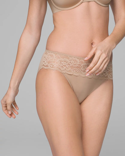 Hipster Panty with Lace - WARM AMBER | Soma Women