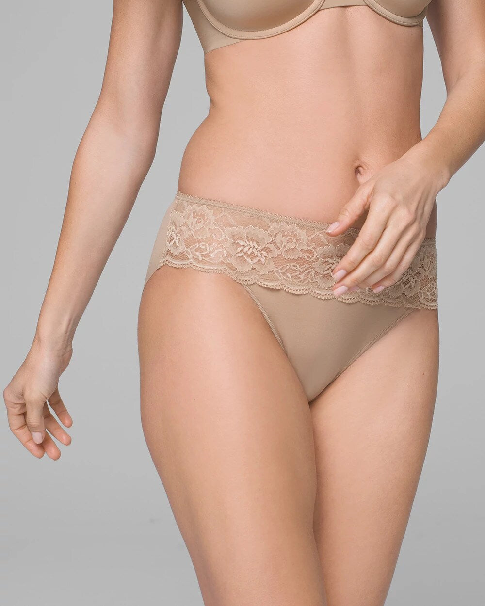 Hipster Panty with Lace - WARM AMBER | Soma Women