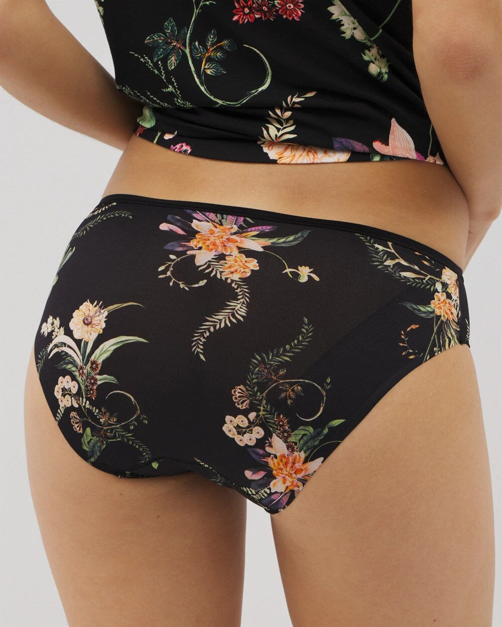 Edge Hipster Panty - PARADISE PLUMES D M BLACK | Soma Women