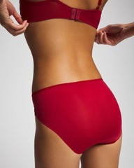 Hipster Panty with Sensuous Lace - RED VELVET TONAL W/ LUREX | Soma Women