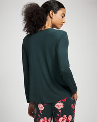 Classic Long Sleeve Pajama Top - GREEN JOLIE | Soma Women