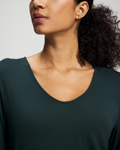 Classic Long Sleeve Pajama Top - GREEN JOLIE | Soma Women