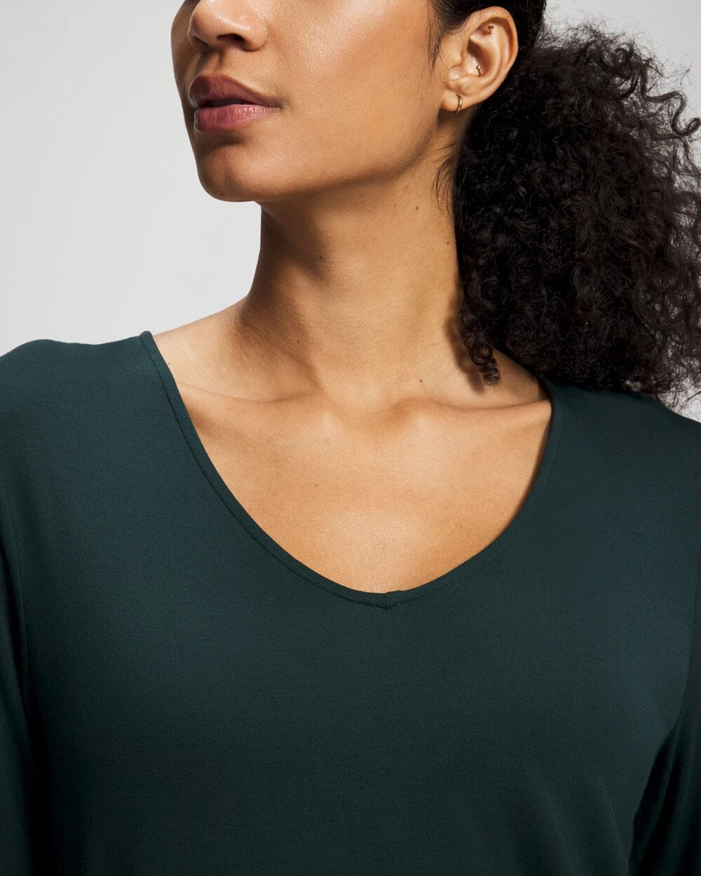 Classic Long Sleeve Pajama Top - GREEN JOLIE | Soma Women