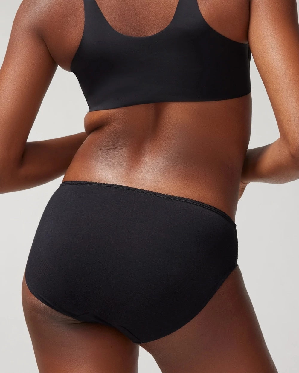 Cotton Blend Hipster Panty with Lace - BLACK | Soma Women