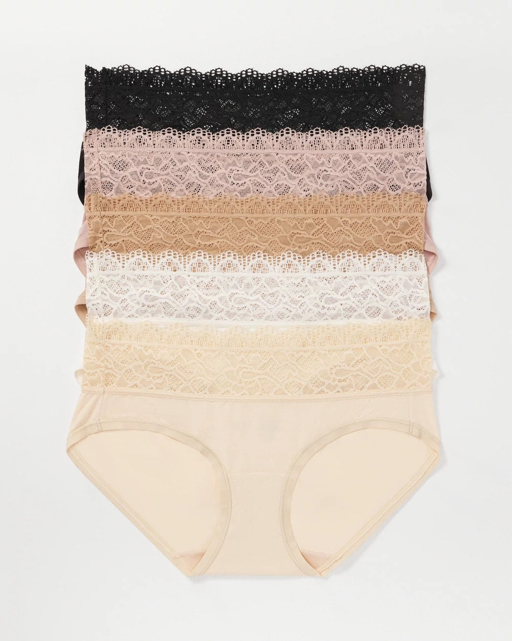 Hipster Panty with Super Soft Enchanting Lace 5 pack - BASIC MULTI PACK | Soma Women