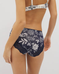 Embraceable Hipster Panty Crochet Lace - MEANDERING GARDEN M NAVY | Soma Women