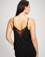 Lace Trim Cami - BLACK | Soma Women
