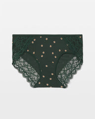 Hipster Panty with Enchanting Lace - PLUMERIA DOT LUSH EMERALD | Soma Women