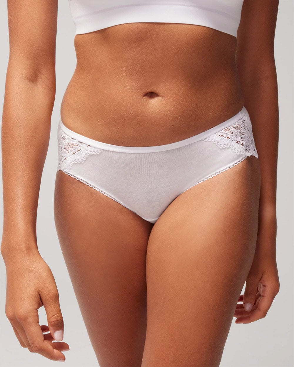 Hipster Panty with Enchanting Lace - OPTIC WHITE | Soma Women