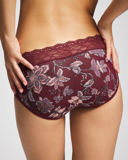 Hipster Panty with Enchanting Lace - PAISLEY SPLENDOR M PLUM | Soma Women