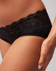 Hipster Panty with Enchanting Lace - BLACK | Soma Women