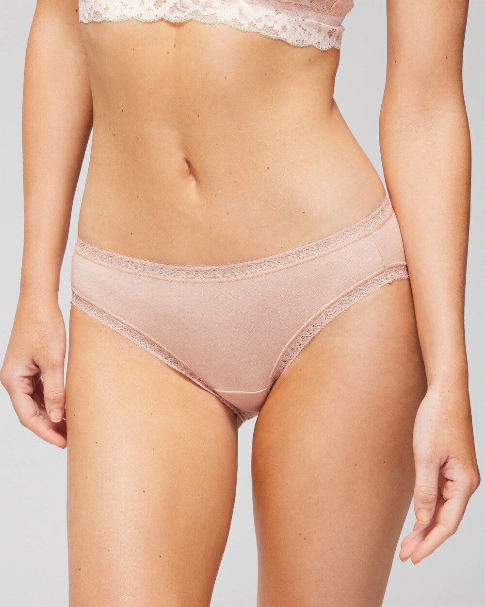 Cotton Hipster Panty with Lace Trim - HUSH | Soma Women
