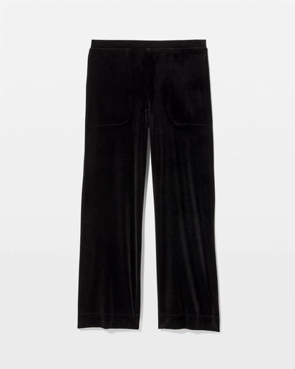 Velvet Relaxed Pajama Pant - BLACK | Soma Women
