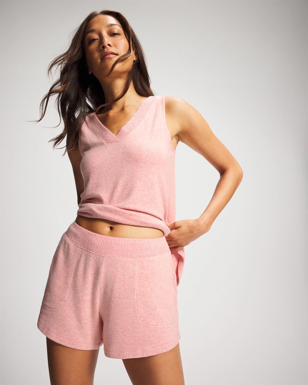 CozyLuxe Pajama Short - CAMEO PINK/DUSTY ROSE | Soma Women