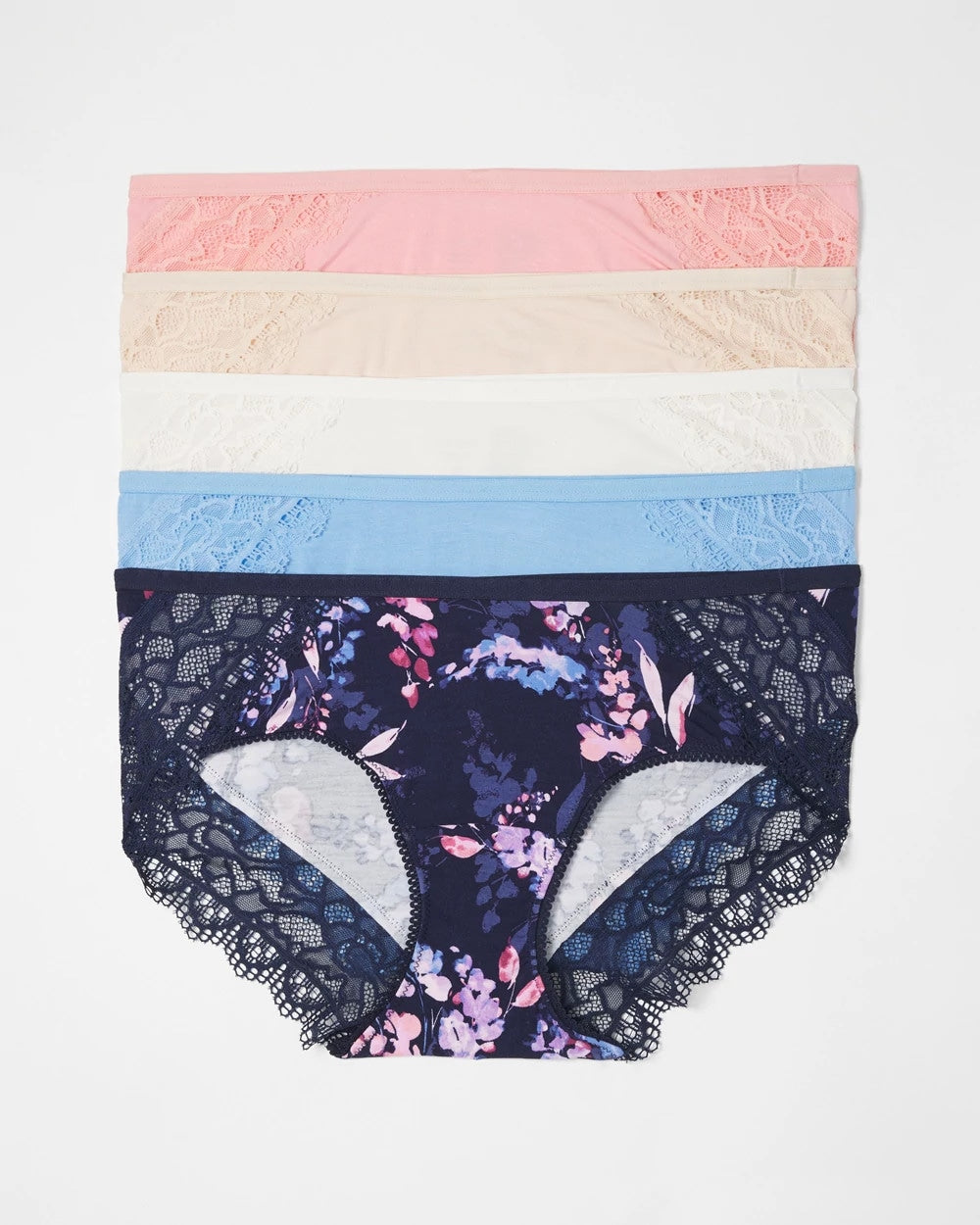 Hipster Panty with Enchanting Lace 5 Pack - BLOOM BRIGHTLY MULTIPACK | Soma Women