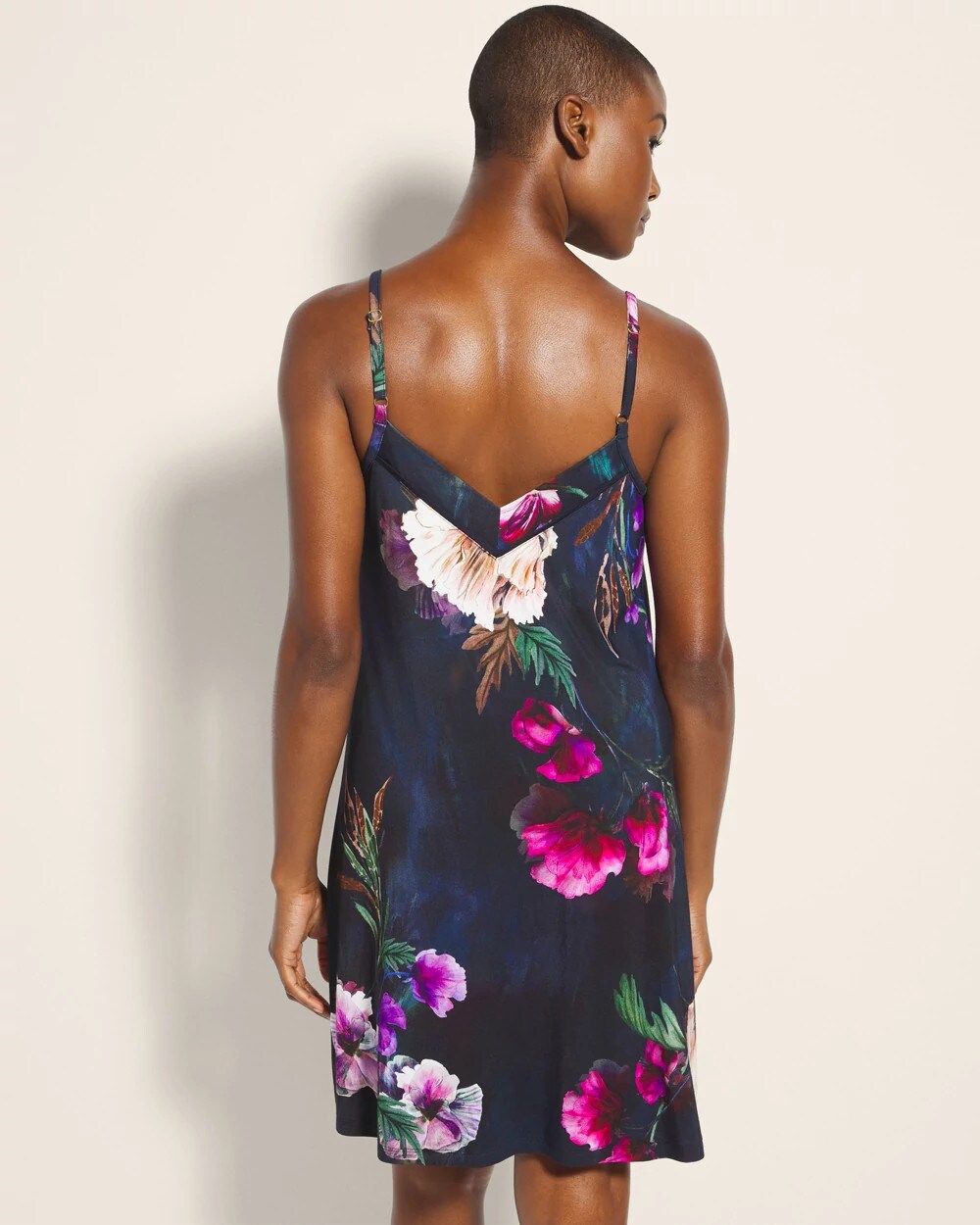 Chemise with Piping - FLEUR EVER DRAMA NAVY | Soma Women