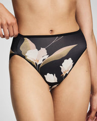 Edge High-Leg Panty - MYSTIC BLOOMS MINI BLACK | Soma Women