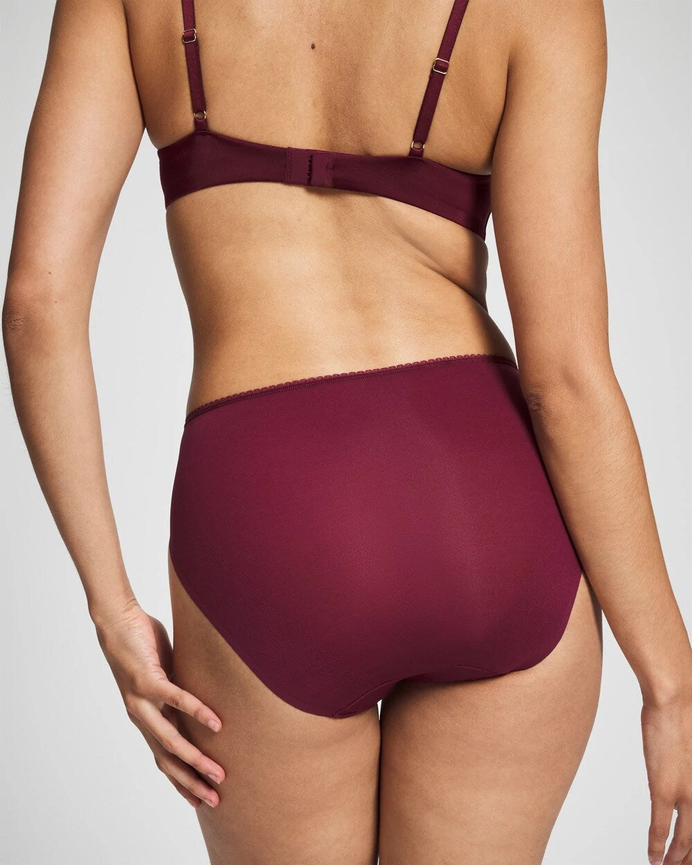 Edge High-Leg Panty with Lace - VELVET PLUM | Soma Women