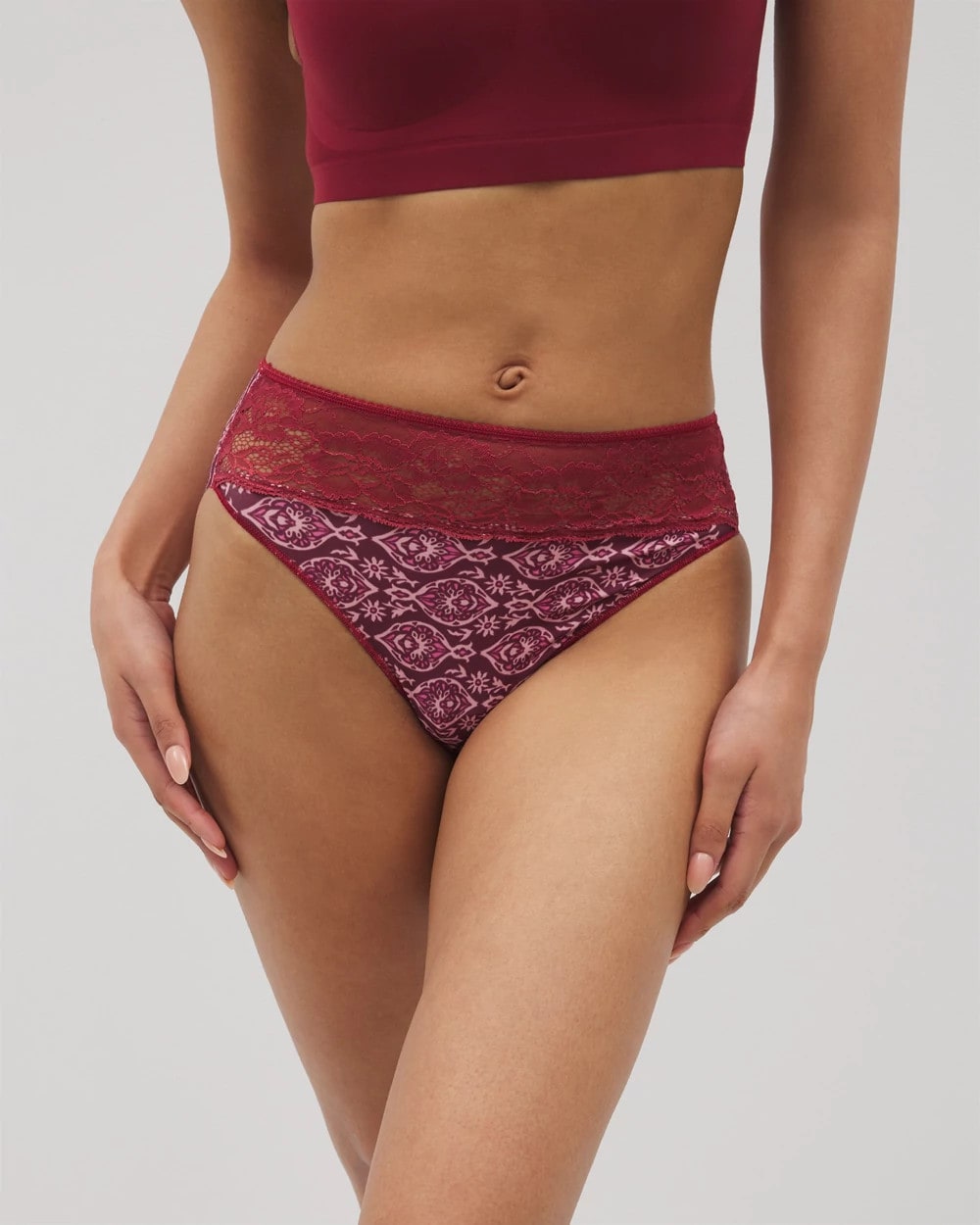 Edge High-Leg Panty with Lace - PLENTIFUL PIECES KISS | Soma Women