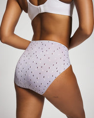 Tummy High-Leg Brief Panty with Lace - HALF MOON BLUE OPAL | Soma Women