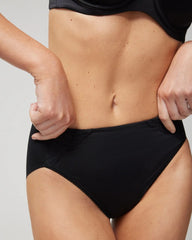 High-Leg Brief Panty with Lace - BLACK | Soma Women