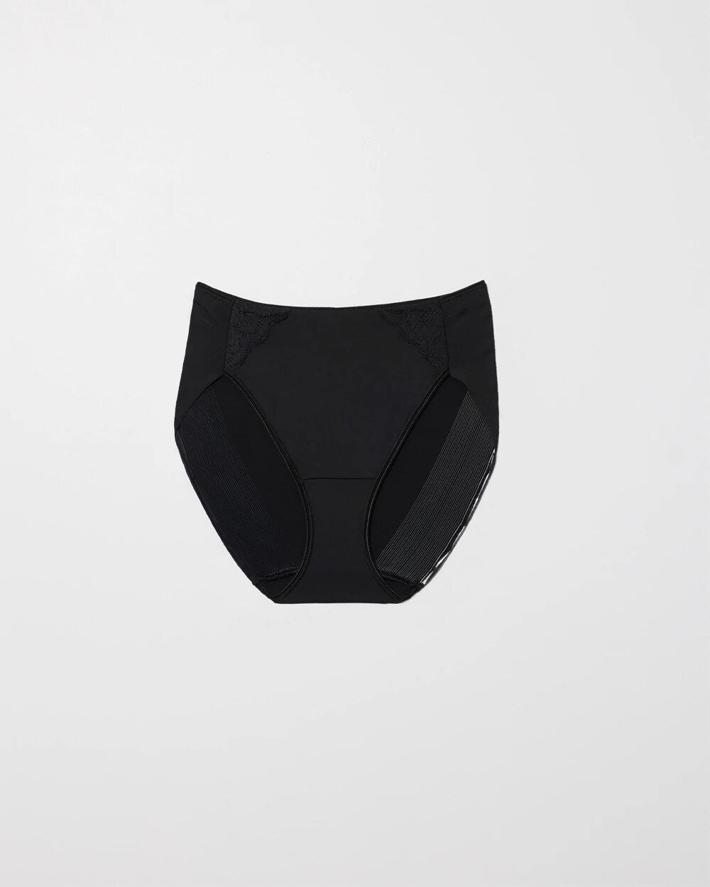High-Leg Brief Panty with Lace - BLACK | Soma Women