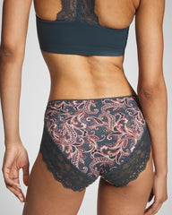 High-Leg Panty with Enchanting Lace - IMPERIAL PAISLEY M PET | Soma Women