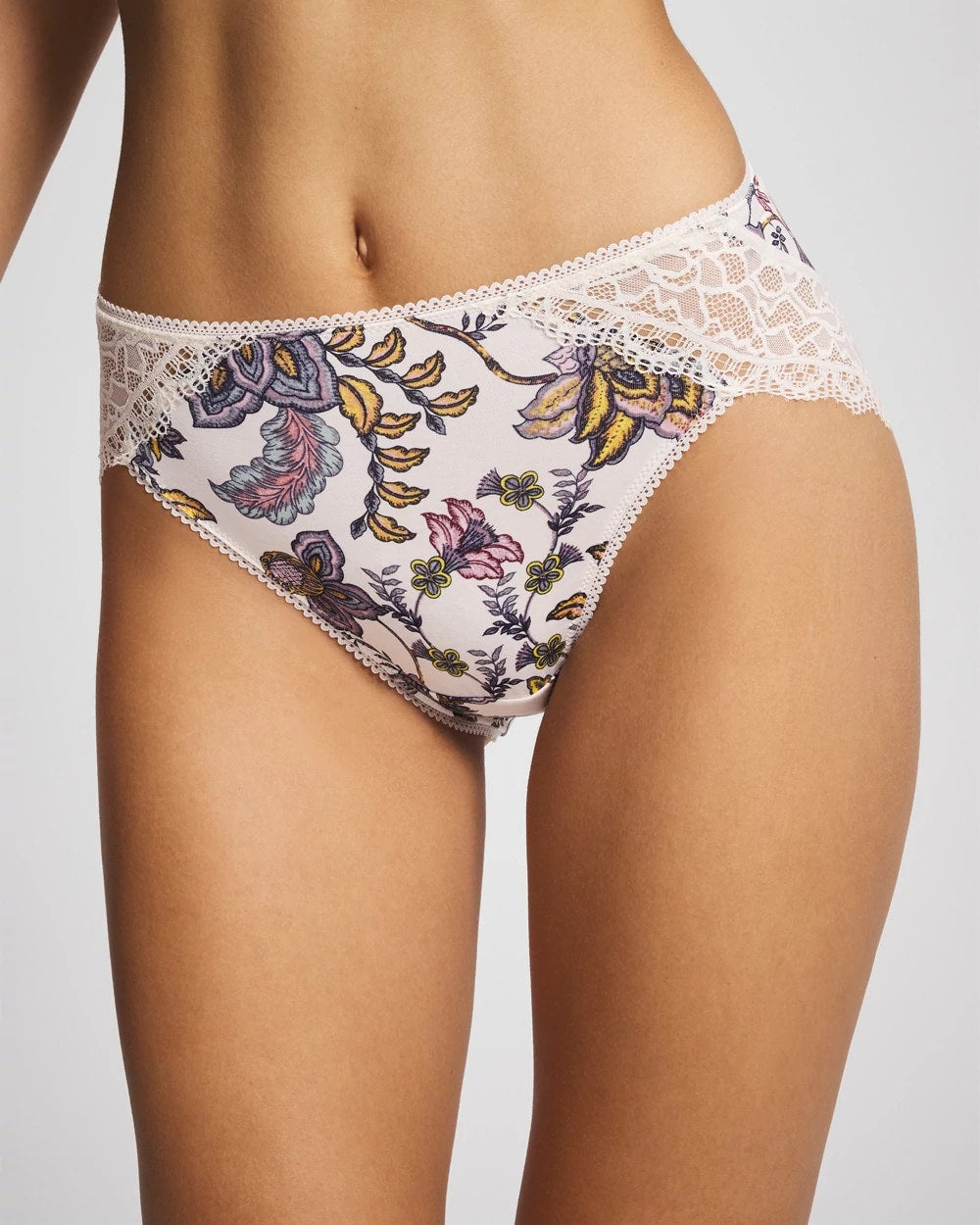High-Leg Panty with Enchanting Lace - PAISLEY SPLENDOR M CHAMP | Soma Women