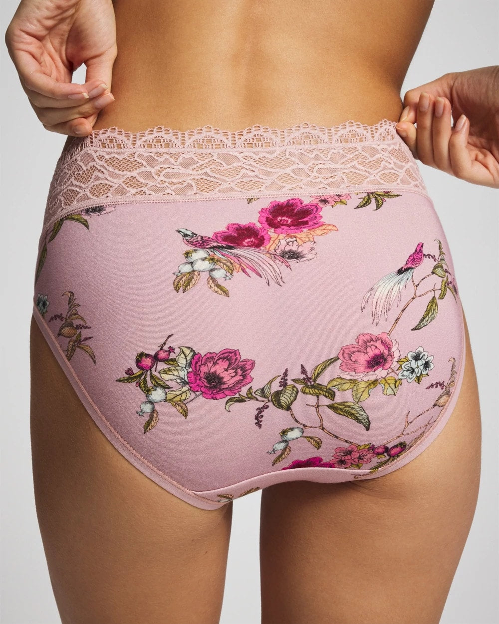 High-Leg Panty with Enchanting Lace - FEATHERED FANCY MINI PINK | Soma Women