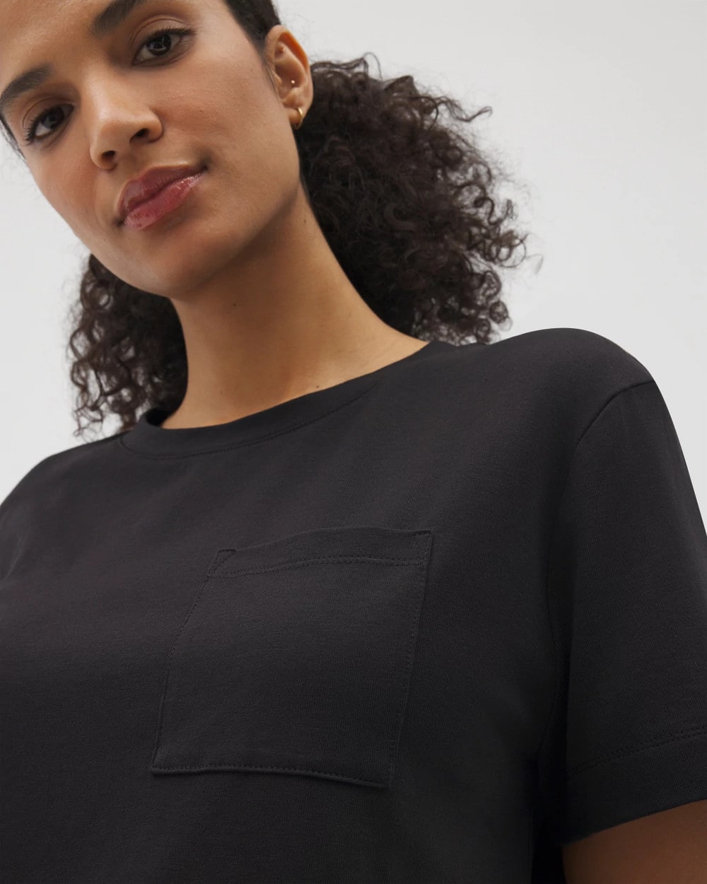 Short-Sleeve Pocket Pajama Tee - BLACK | Soma Women