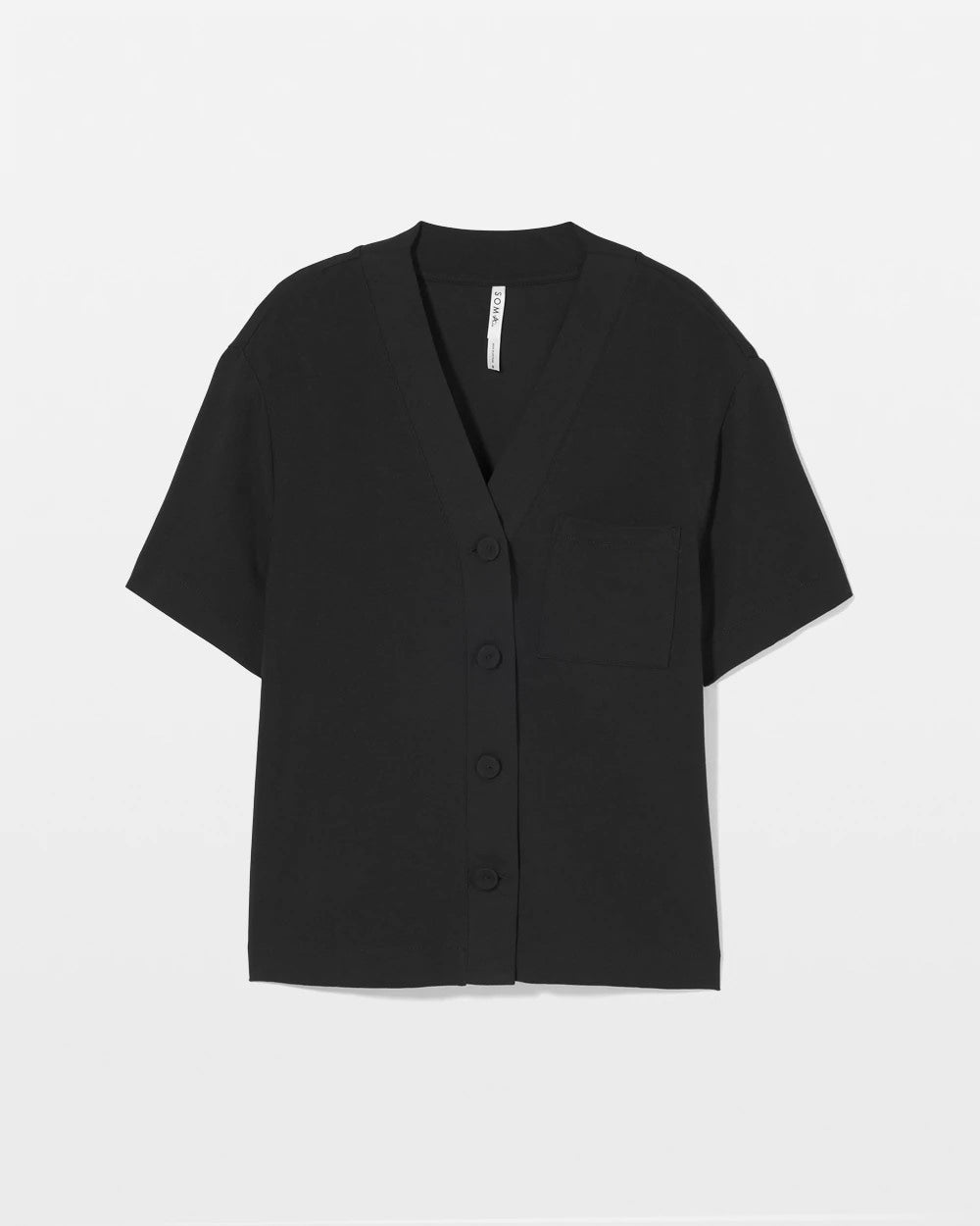 Button-Front Pajama Tee - BLACK | Soma Women