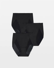 Tummy High-Leg Brief Panty 3 Pack - BLACK MULTI PACK | Soma Women
