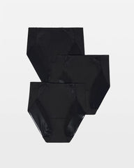 High-Leg Brief Panty with Lace 3 Pack - BLACK MULTI PACK | Soma Women