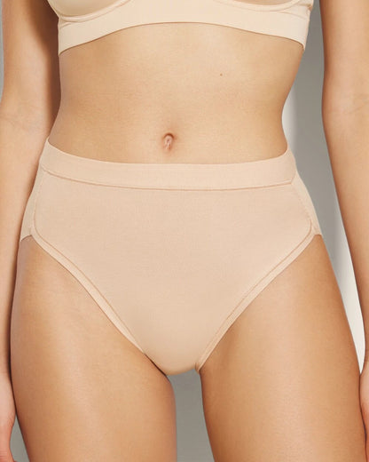 Cotton High-Leg Panty - PALE SAND | Soma Women