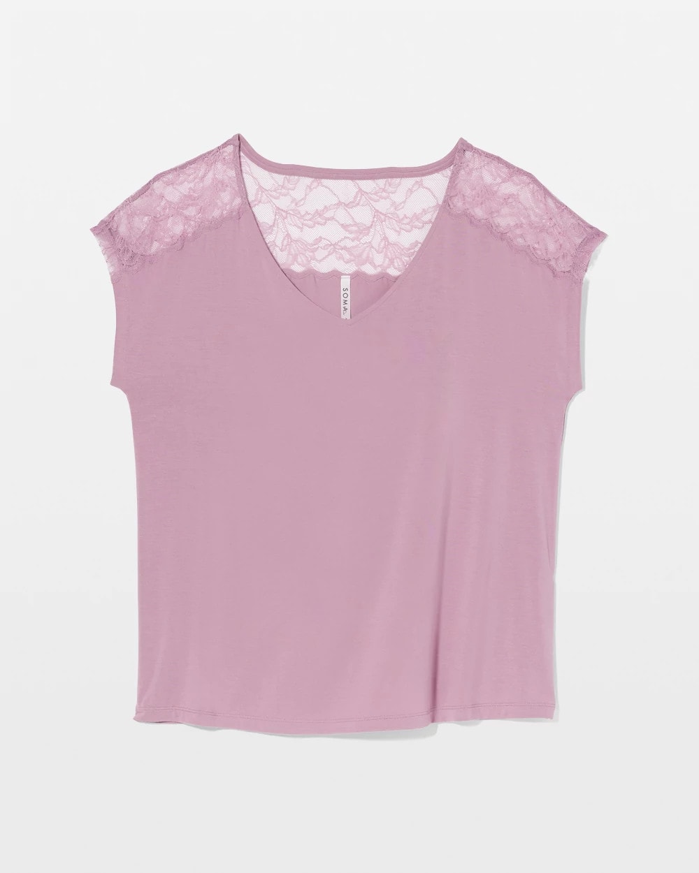 Short Sleeve Lace Pajama Tee - LILAC WINE | Soma Women