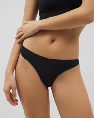Seamless Rib Thong Panty - BLACK | Soma Women