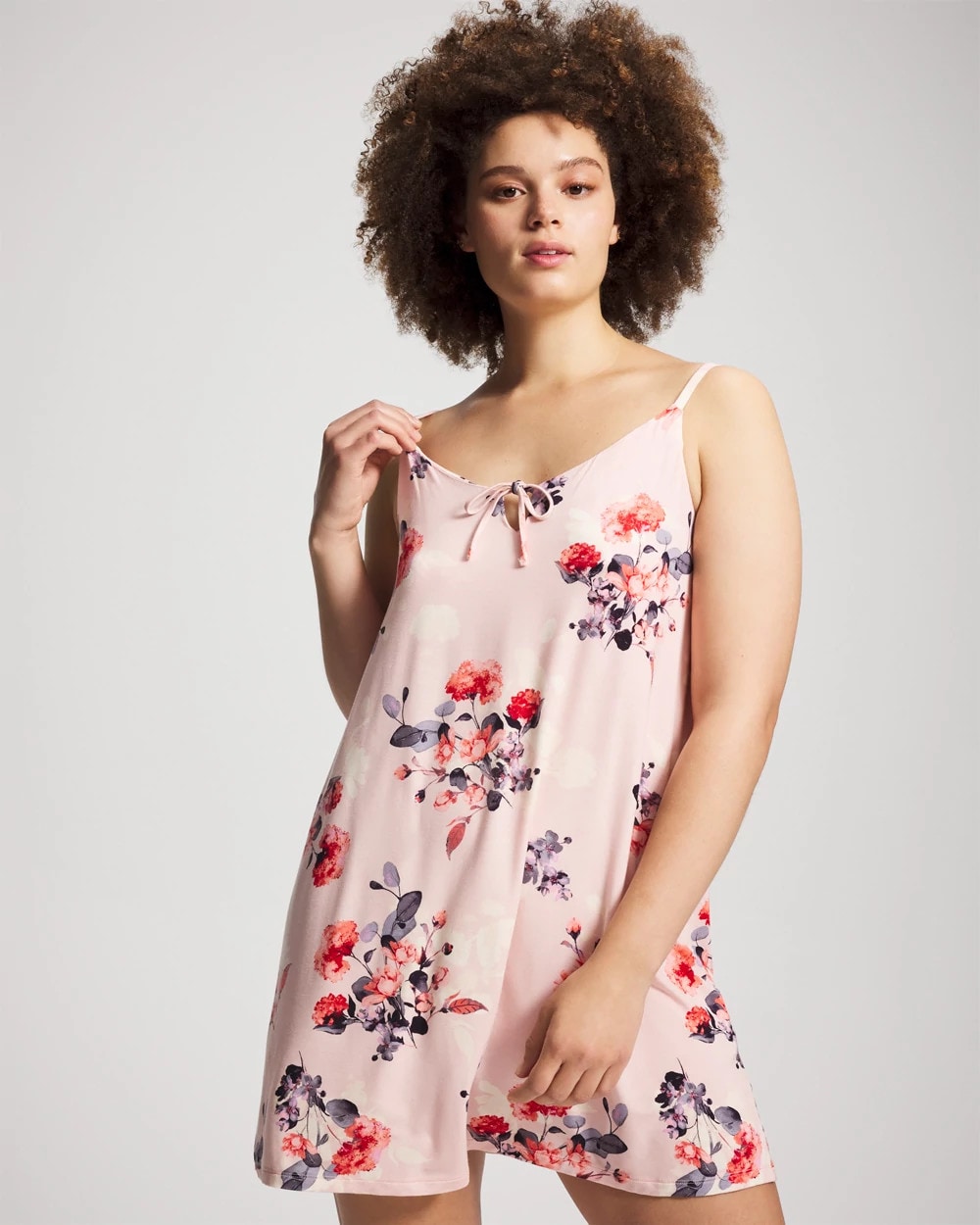 Tie Front Chemise - FLORAL DREAMS PINK BLUSH | Soma Women