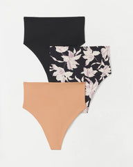 High-Waist Thong Panty 3 Pack - BLOOM BREEZE MULTIPACK | Soma Women