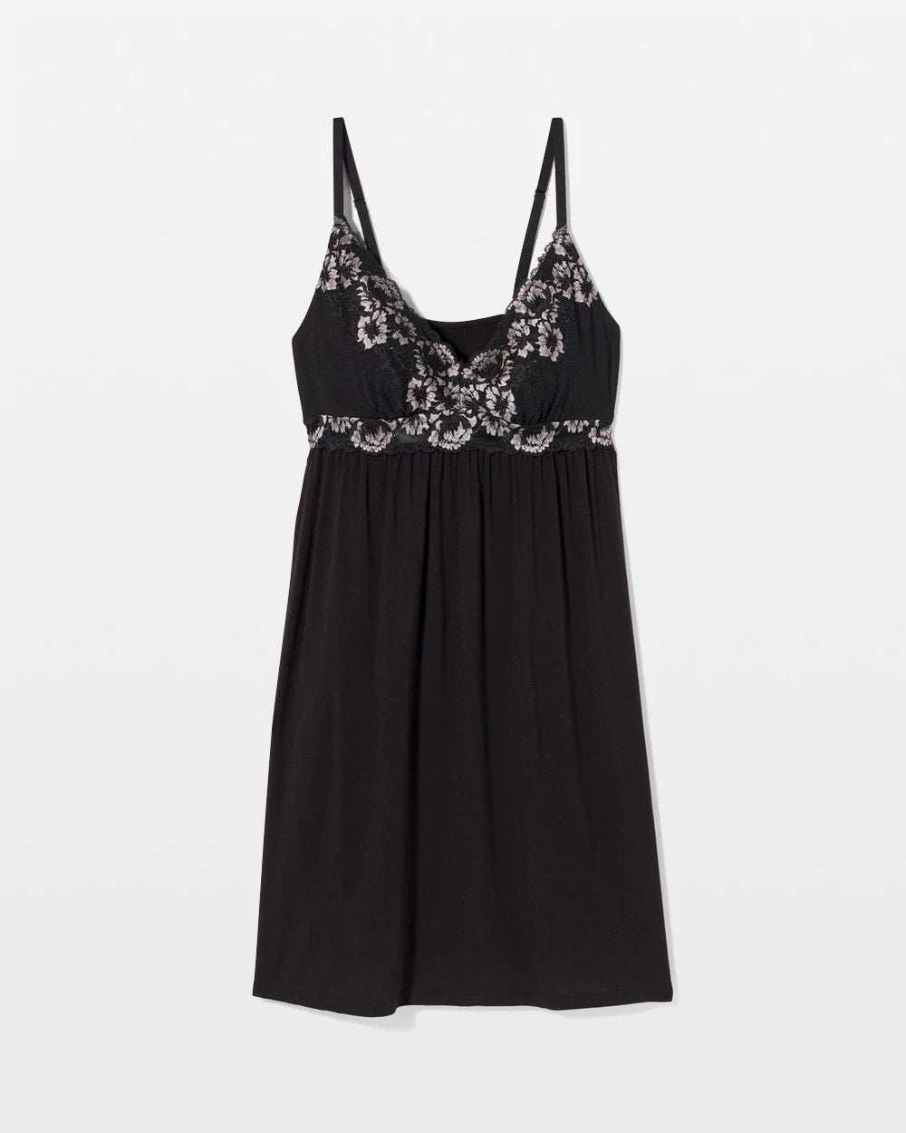 Soft Support Lace Chemise - BLACK | Soma Women