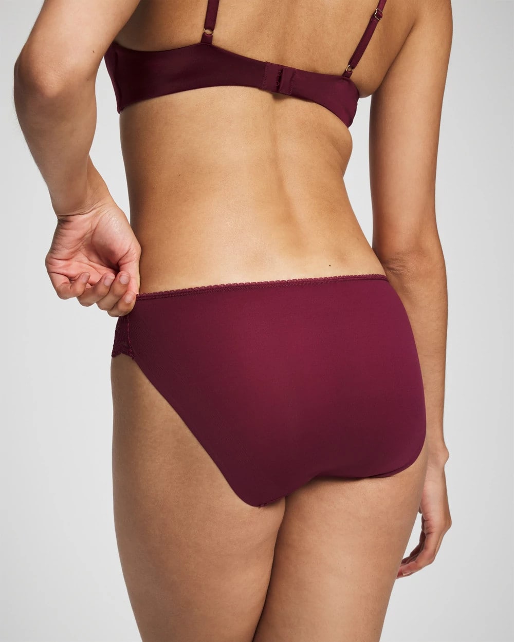 Edge Bikini Panty with Lace - VELVET PLUM | Soma Women