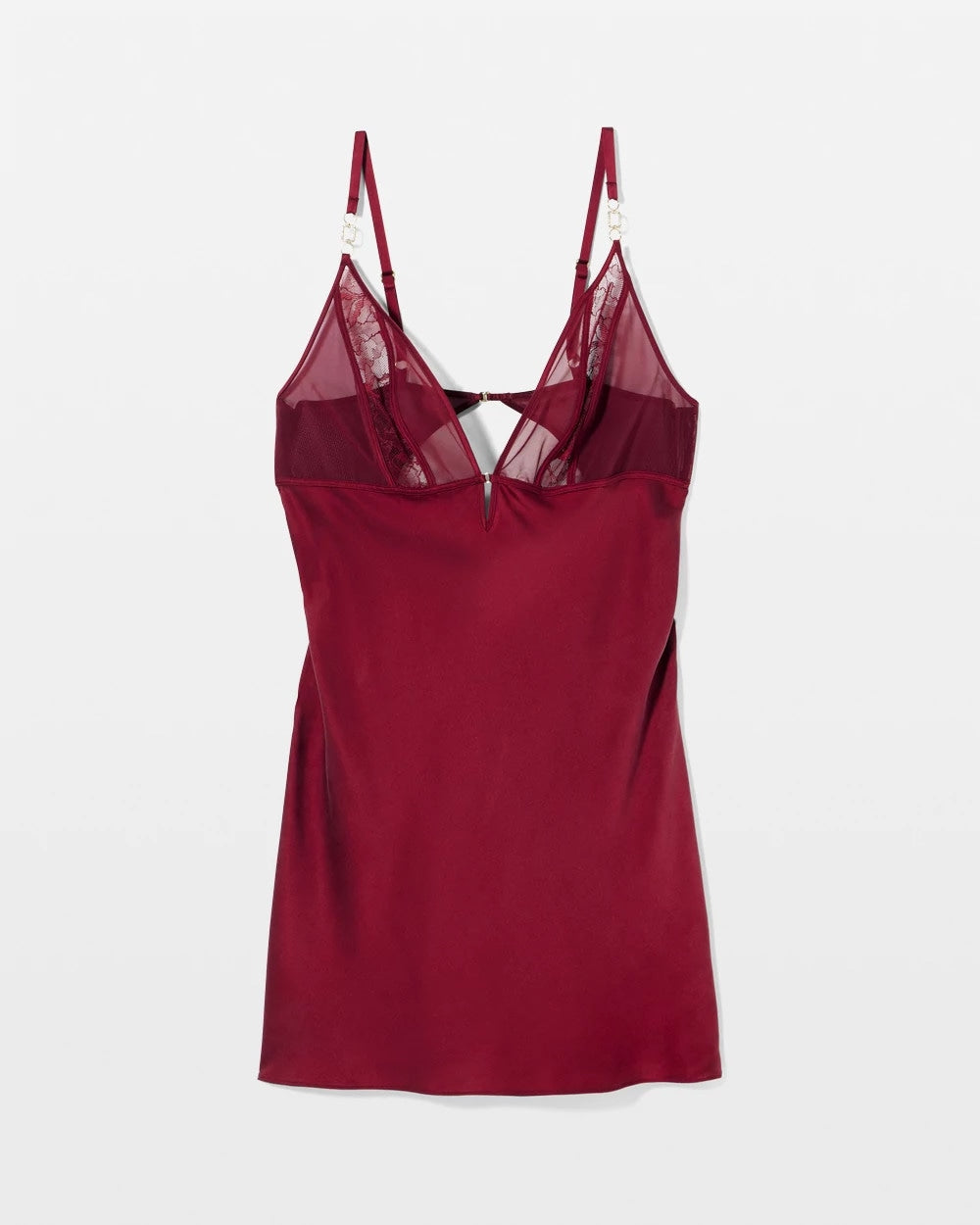 Silk Chemise With Lace - RED VELVET | Soma Women