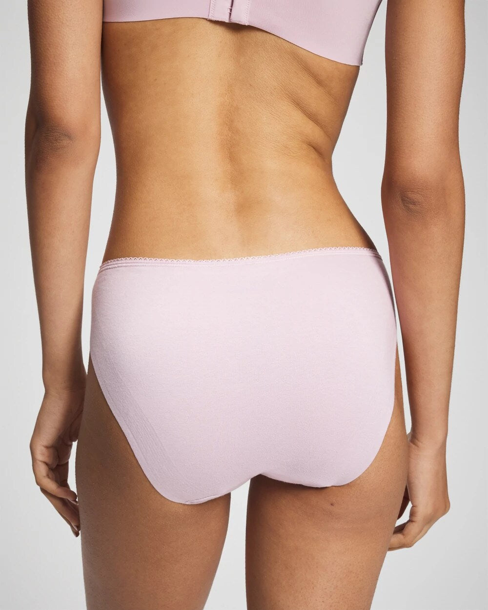 Cotton Blend Bikini Panty with Lace - VINTAGE LILAC | Soma Women